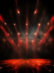Backdrop With Illumination Of Red Spotlights For Flyers realistic image ultra hd high design