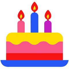 birthday cake with candles