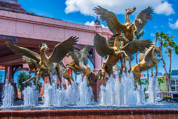 Pegasus Fountain at the Atlantis Resort in Nassau, Bahamas