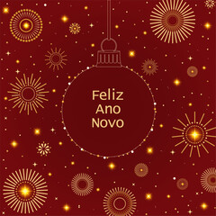 PSD social media feliz ano novo, happy new year