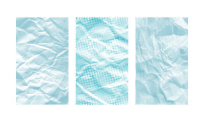 Vector Color Halftone Crumpled Paper Texture Pack Gallery Transparent Background PNG