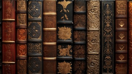 detailed, antique book cover textures that add character to web design.