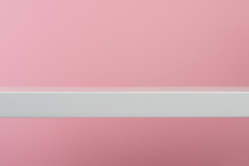 Fototapeta premium Empty studio product showcase pink background and copy space