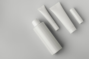 Cosmetic tube mockup for presenting and advertising cosmetics