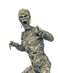 mummy is so angry in war cry expression