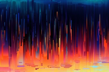 Abstract background with glitch effects. Generative AI - obrazy, fototapety, plakaty