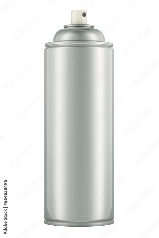 Poster spray paint can, 3d rendering isolated on transparent background