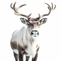 deer on an isolated white background