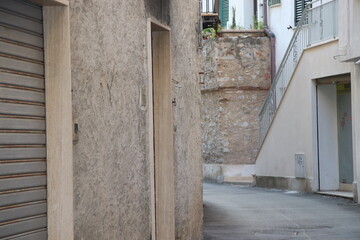 architectures in a characteristic seaside town  of  Diamante, Calabria in southern Italy