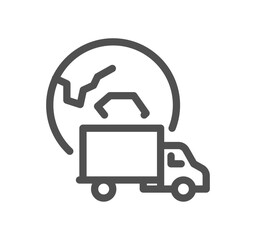 Value and supply chain related icon outline and linear vector.