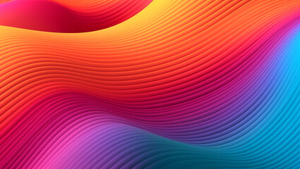 Obraz premium Vibrant colorful wave lines background