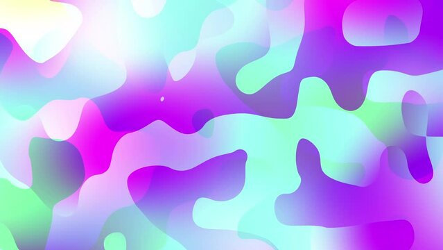Seamless abstract psychedelic wavy background for loop playback. 4k video. Patel colors.