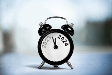 2023 and 2024 numbers on alarm clock