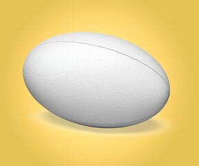 Rugby Ball white color custom design