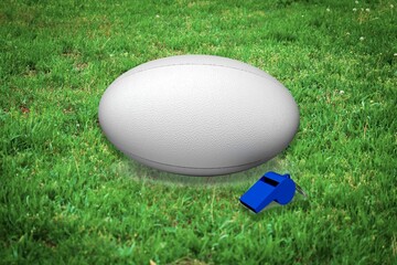 Rugby Ball white color custom design