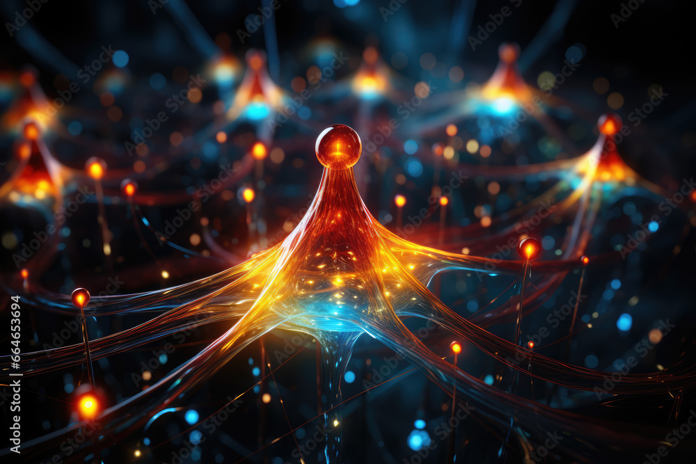 Poster a visualization of quantum entanglement demonstrating the interconnectedness of all things. generati