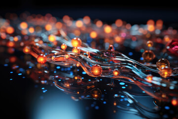 A quantum brainwave visualization, illustrating the dynamic nature of consciousness and its quantum foundations. Generative Ai.