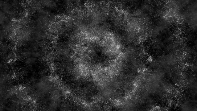 Abstract background loop energy field. Abstract black and white circular form. 3D animation of shining energy force field light waving on a ring motion path for logo or text. Seamless 4K loop