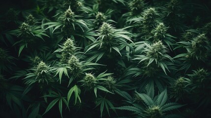 marijuana plantation close-up. cbd