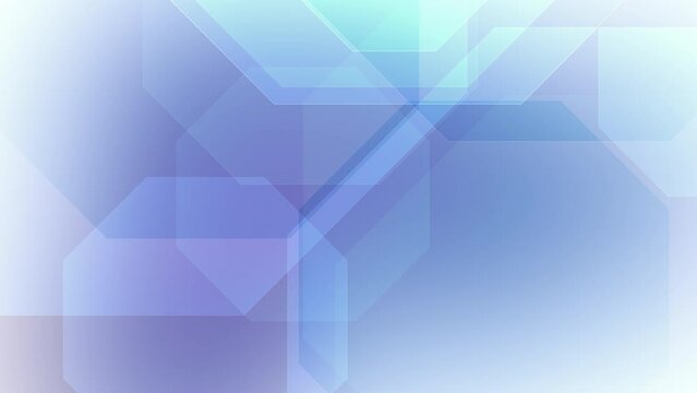 Moving patterns and dynamic geometry blue octagons creating futuristic science background. Bright blue octagons on light background contemporary and energetic abstract animation