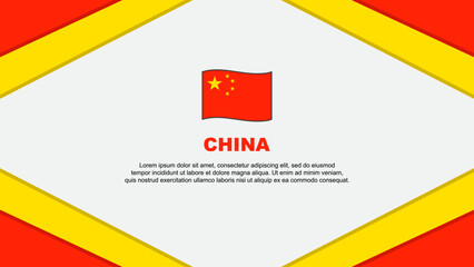 China Flag Abstract Background Design Template. China Independence Day Banner Cartoon Vector Illustration. China Template