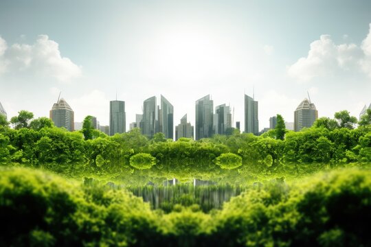 green city, urban ecology concept