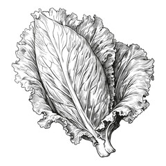 Hand Drawn Sketch Lettuce Illustration
