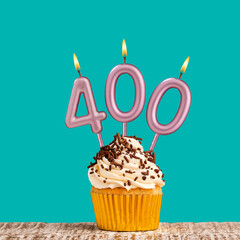Candle number 400 - Number of followers or likes