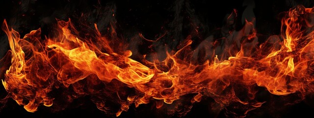 Fototapeta na wymiar fire, flame, heat, burn, hot, bonfire, burning, red, light, orange, night, flames, campfire, wood, yellow, inferno, warm, abstract, black, blaze, energy, fireplace, danger, animation,, generative ai