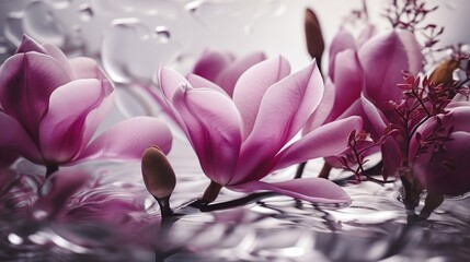 flower, lotus, nature, pink, water, lily, flora, plant, blossom, beauty, bloom, pond, garden, purple, waterlily, blooming, water lily, summer, leaf, flowers, generative ai