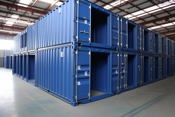 Storage container for cargo and warehouse. Generative AI