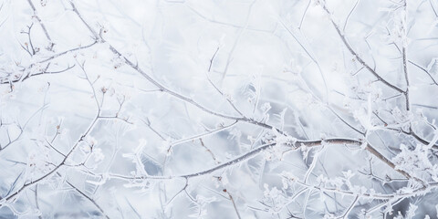 Fototapeta premium background of frozen branches. Generative AI.