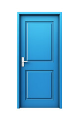 Isolated blue door.