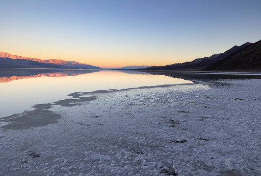 Flooded Badwater Basin in Death Valley