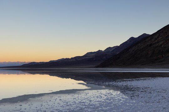 Flooded Badwater Basin in Death Valley