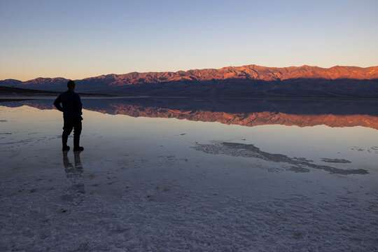 Flooded Badwater Basin in Death Valley