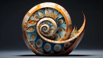 Delve into the captivating world of a snail's shell, spiraling with mathematical precision.