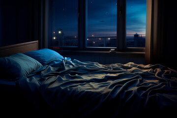 Unmade bed. Messy bed