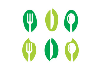 fork and spoon logo design. icon symbol for health restaurant food diet and etc.	
