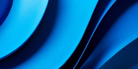 3d blue wavy shapes 