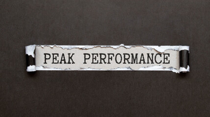 Word writing text PEAK PERFORMANCE. Business concept