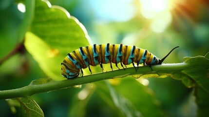 Witness the captivating transformation of a caterpillar as it prepares to become a butterfly.