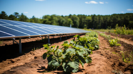 Solar farm in east UHD wallpaper Stock Photographic Image