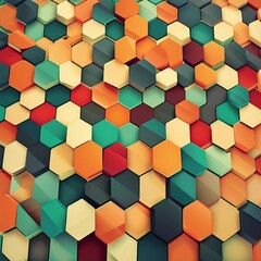 colorful hexagon pattern illustration background