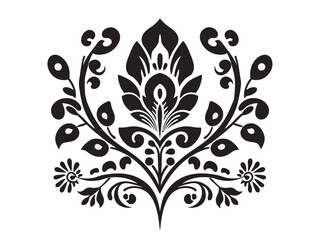 Doodle Traditional henna motif, cartoon sticker, sketch, vector, Illustration, minimalistic