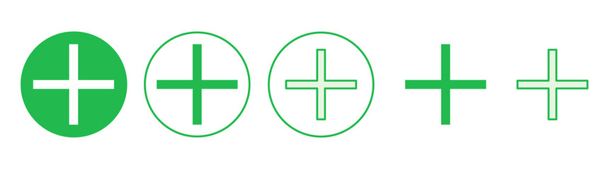 Plus Icon set. Add plus icon