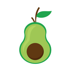 avocado slice illustration
