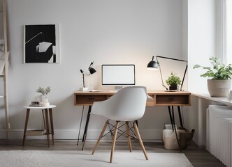 Elegant residence interior minimalist atmosphere Beautiful decorated furniture