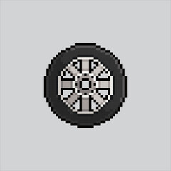 Pixel art illustration Car tire. Pixelated wheels. Car Wheels tire pixelated
for the pixel art game and icon for website and video game. old school retro.