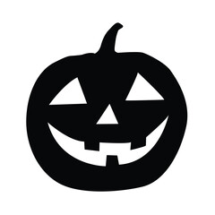 pumpkin head halloween icon vector